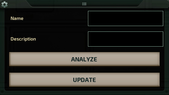 Screenshot of the PAU's interaction panel